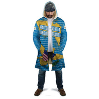 United States Virgin Islands Cloak with Blue Yellow Ocean Design and Eagle Map Pattern - Wonder Print Shop