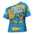 United States Virgin Islands Cross Shoulder Shirt with Blue Yellow Ocean Design and Eagle Map Pattern - Wonder Print Shop