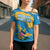 United States Virgin Islands Cross Shoulder Shirt with Blue Yellow Ocean Design and Eagle Map Pattern - Wonder Print Shop