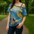 United States Virgin Islands Cross Shoulder Shirt with Blue Yellow Ocean Design and Eagle Map Pattern - Wonder Print Shop