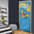 United States Virgin Islands Door Cover with Blue Yellow Ocean Design and Eagle Map Pattern - Wonder Print Shop