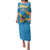 United States Virgin Islands Family Matching Puletasi and Hawaiian Shirt with Blue Yellow Ocean Design and Eagle Map Pattern - Wonder Print Shop