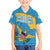 United States Virgin Islands Family Matching Summer Maxi Dress and Hawaiian Shirt with Blue Yellow Ocean Design and Eagle Map Pattern - Wonder Print Shop