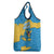 United States Virgin Islands Grocery Bag with Blue Yellow Ocean Design and Eagle Map Pattern - Wonder Print Shop