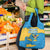 United States Virgin Islands Grocery Bag with Blue Yellow Ocean Design and Eagle Map Pattern - Wonder Print Shop