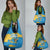 United States Virgin Islands Grocery Bag with Blue Yellow Ocean Design and Eagle Map Pattern - Wonder Print Shop