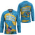 United States Virgin Islands Hockey Jersey with Blue Yellow Ocean Design and Eagle Map Pattern - Wonder Print Shop