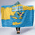 United States Virgin Islands Hooded Blanket with Blue Yellow Ocean Design and Eagle Map Pattern - Wonder Print Shop