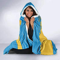 United States Virgin Islands Hooded Blanket with Blue Yellow Ocean Design and Eagle Map Pattern - Wonder Print Shop