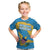 United States Virgin Islands Kid T Shirt with Blue Yellow Ocean Design and Eagle Map Pattern - Wonder Print Shop