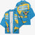 United States Virgin Islands Kimono with Blue Yellow Ocean Design and Eagle Map Pattern - Wonder Print Shop