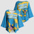 United States Virgin Islands Kimono Sleeve Blouse with Blue Yellow Ocean Design and Eagle Map Pattern - Wonder Print Shop