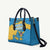 United States Virgin Islands Leather Bag with Blue Yellow Ocean Design and Eagle Map Pattern - Wonder Print Shop