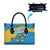 United States Virgin Islands Leather Bag with Blue Yellow Ocean Design and Eagle Map Pattern - Wonder Print Shop