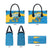 United States Virgin Islands Leather Bag with Blue Yellow Ocean Design and Eagle Map Pattern - Wonder Print Shop
