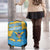 United States Virgin Islands Luggage Cover with Blue Yellow Ocean Design and Eagle Map Pattern - Wonder Print Shop