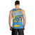 United States Virgin Islands Men Tank Top with Blue Yellow Ocean Design and Eagle Map Pattern - Wonder Print Shop