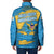 United States Virgin Islands Padded Jacket with Blue Yellow Ocean Design and Eagle Map Pattern - Wonder Print Shop