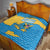 United States Virgin Islands Quilt with Blue Yellow Ocean Design and Eagle Map Pattern - Wonder Print Shop
