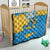 United States Virgin Islands Quilt with Blue Yellow Ocean Design and Eagle Map Pattern - Wonder Print Shop
