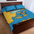 United States Virgin Islands Quilt Bed Set with Blue Yellow Ocean Design and Eagle Map Pattern - Wonder Print Shop