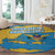 United States Virgin Islands Round Carpet with Blue Yellow Ocean Design and Eagle Map Pattern - Wonder Print Shop