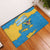 United States Virgin Islands Rubber Doormat with Blue Yellow Ocean Design and Eagle Map Pattern - Wonder Print Shop