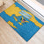 United States Virgin Islands Rubber Doormat with Blue Yellow Ocean Design and Eagle Map Pattern - Wonder Print Shop