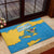 United States Virgin Islands Rubber Doormat with Blue Yellow Ocean Design and Eagle Map Pattern - Wonder Print Shop