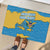 United States Virgin Islands Rubber Doormat with Blue Yellow Ocean Design and Eagle Map Pattern - Wonder Print Shop