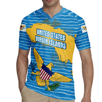 United States Virgin Islands Rugby Jersey with Blue Yellow Ocean Design and Eagle Map Pattern - Wonder Print Shop