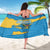 United States Virgin Islands Sarong with Blue Yellow Ocean Design and Eagle Map Pattern - Wonder Print Shop