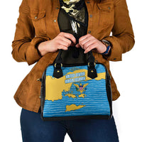 United States Virgin Islands Shoulder Handbag with Blue Yellow Ocean Design and Eagle Map Pattern - Wonder Print Shop