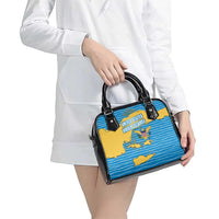 United States Virgin Islands Shoulder Handbag with Blue Yellow Ocean Design and Eagle Map Pattern - Wonder Print Shop