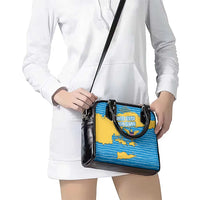 United States Virgin Islands Shoulder Handbag with Blue Yellow Ocean Design and Eagle Map Pattern - Wonder Print Shop
