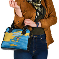 United States Virgin Islands Shoulder Handbag with Blue Yellow Ocean Design and Eagle Map Pattern - Wonder Print Shop
