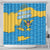 United States Virgin Islands Shower Curtain with Blue Yellow Ocean Design and Eagle Map Pattern - Wonder Print Shop