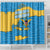 United States Virgin Islands Shower Curtain with Blue Yellow Ocean Design and Eagle Map Pattern - Wonder Print Shop