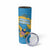 United States Virgin Islands Skinny Tumbler with Blue Yellow Ocean Design and Eagle Map Pattern - Wonder Print Shop