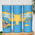 United States Virgin Islands Skinny Tumbler with Blue Yellow Ocean Design and Eagle Map Pattern - Wonder Print Shop