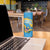 United States Virgin Islands Skinny Tumbler with Blue Yellow Ocean Design and Eagle Map Pattern - Wonder Print Shop