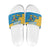 United States Virgin Islands Slide Sandals with Blue Yellow Ocean Design and Eagle Map Pattern - Wonder Print Shop