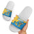 United States Virgin Islands Slide Sandals with Blue Yellow Ocean Design and Eagle Map Pattern - Wonder Print Shop