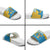 United States Virgin Islands Slide Sandals with Blue Yellow Ocean Design and Eagle Map Pattern - Wonder Print Shop