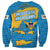 United States Virgin Islands Sweatshirt with Blue Yellow Ocean Design and Eagle Map Pattern - Wonder Print Shop