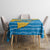 United States Virgin Islands Tablecloth with Blue Yellow Ocean Design and Eagle Map Pattern - Wonder Print Shop
