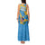 United States Virgin Islands Tank Maxi Dress with Blue Yellow Ocean Design and Eagle Map Pattern - Wonder Print Shop