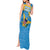 United States Virgin Islands Tank Maxi Dress with Blue Yellow Ocean Design and Eagle Map Pattern - Wonder Print Shop