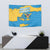 United States Virgin Islands Tapestry with Blue Yellow Ocean Design and Eagle Map Pattern - Wonder Print Shop