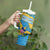 United States Virgin Islands Tumbler With Handle with Blue Yellow Ocean Design and Eagle Map Pattern - Wonder Print Shop